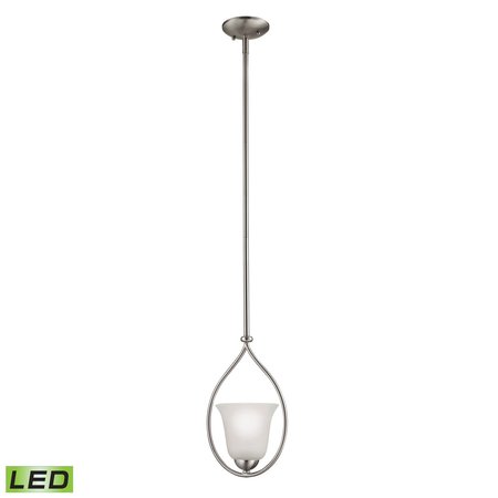 ELK HOME Conway 8'' Wide 1-Light Mini Pendant, Brushed Nickel 1201PS/20-LED